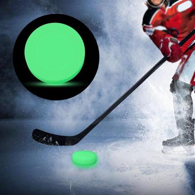 Hockey Puck Glow In The Dark Party Portable Diameter 2.76inch Gifts Kids Toys Light Up Green