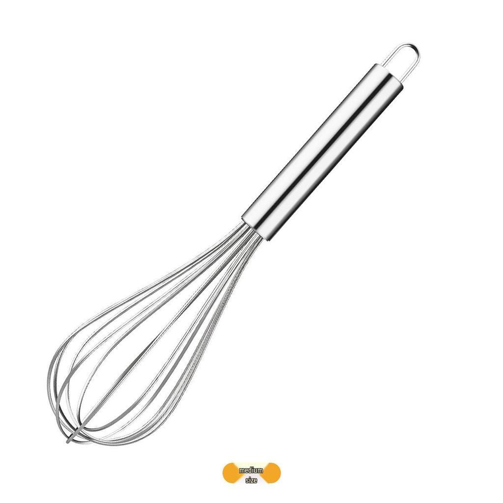 Stainless Steel Handheld Egg Beater & Milk Frother for Baking