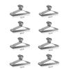 10pcs Space Saving Clasp Fixed Clothes Hangers Windproof Prevent Falling Drying Racks Stainless Steel Outdoor Drying Hanging