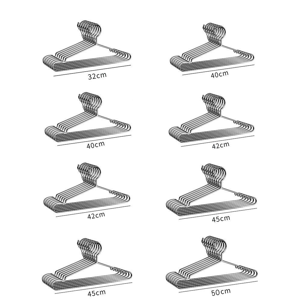 10pcs Space Saving Clasp Fixed Clothes Hangers Windproof Prevent Falling Drying Racks Stainless Steel Outdoor Drying Hanging