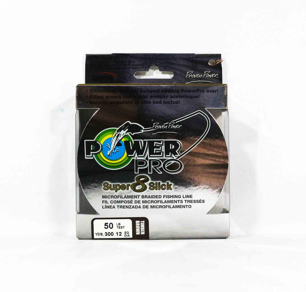 POWER PRO Super 8 Slick Spectra Line 50lb x 300yds Braun (0503)