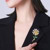 High End Sunflower Brooch For Women, Exquisite Suit Chest Flower, Temperament Coat Brooch, Elegant And Versatile Clothing Accessories