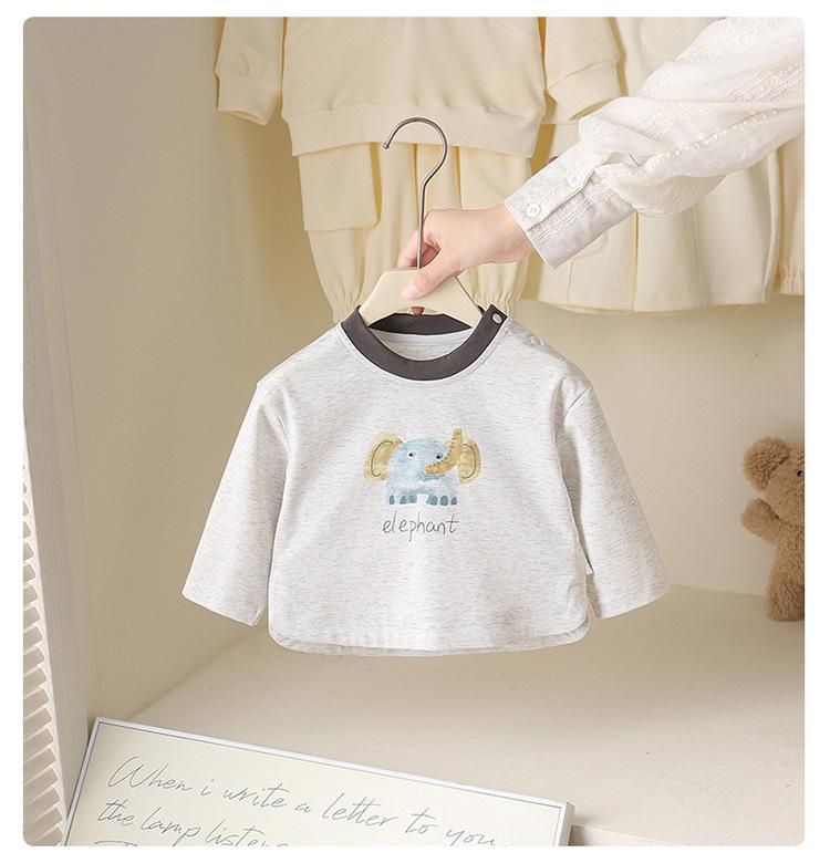 Completo Primaverile per Neonati Maschietti: T-shirt Carina a Cartoni Animati e Pantaloni Casual Versatili, Set Due Pezzi Stile Coreano per il Primo Compleanno