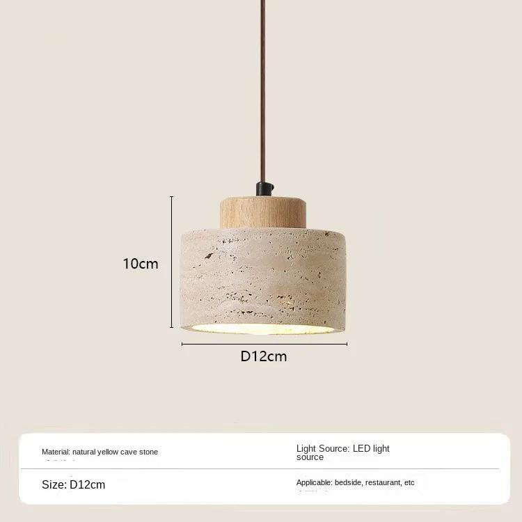 

Прикроватный подвесной светильник Японский желтый пещерный камень Светодиодный подвесной светильник Ваби Саби кухня столовая домашнее украшение спальня White light 6000K