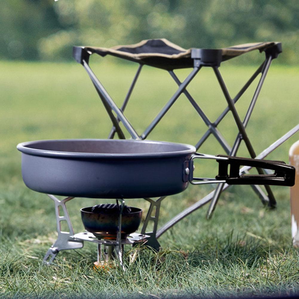 1 2 People Outdoors Portable Folding Pan Aluminum Alloy Cookware Picnic Hiking Camping Pot
