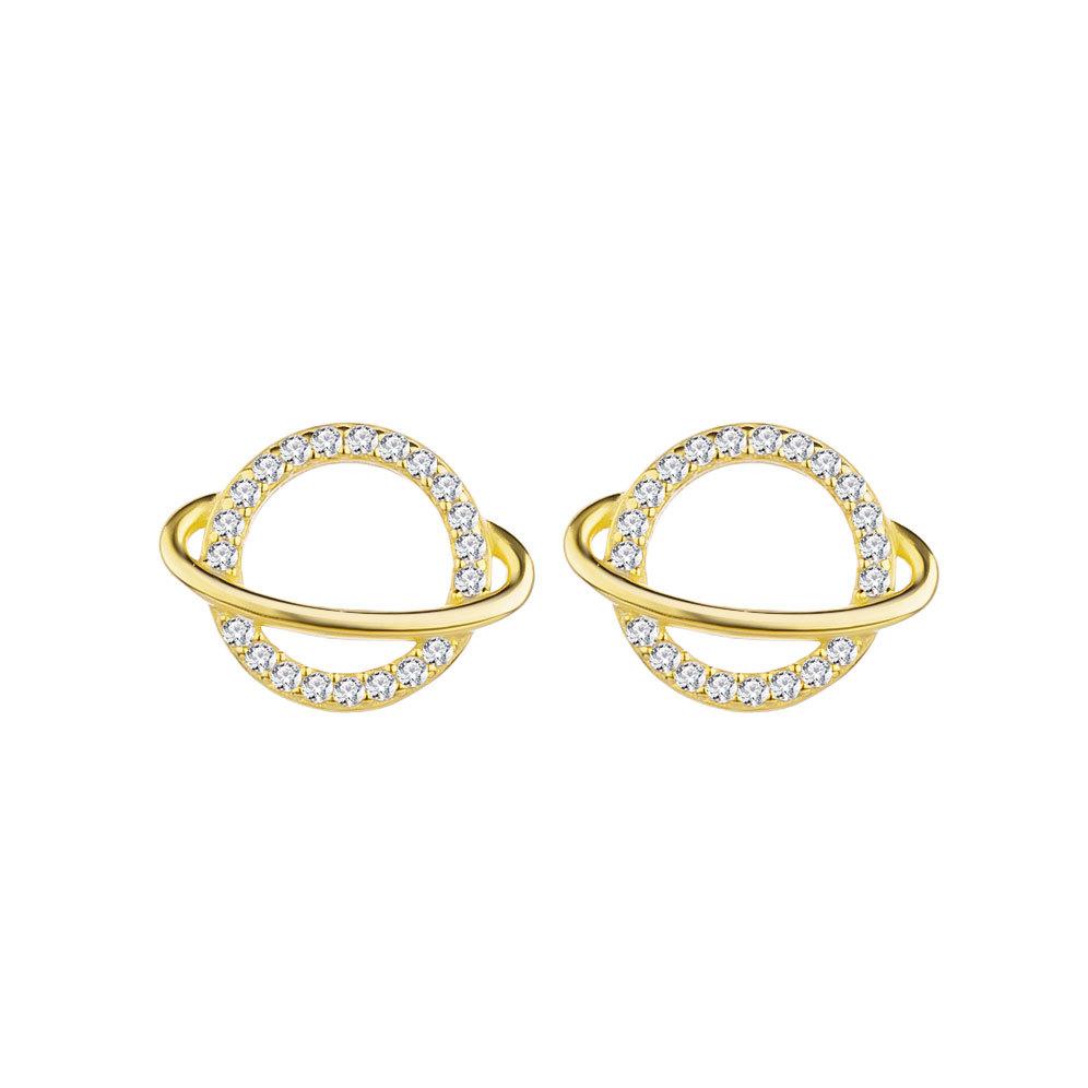 

Серьги-гвоздики из серебра S925 пробы с изображением планеты. Серьги-гвоздики с изображением Сатурна из нишевого дизайна. Простые, маленькие и изысканные серьги. 925 Silver