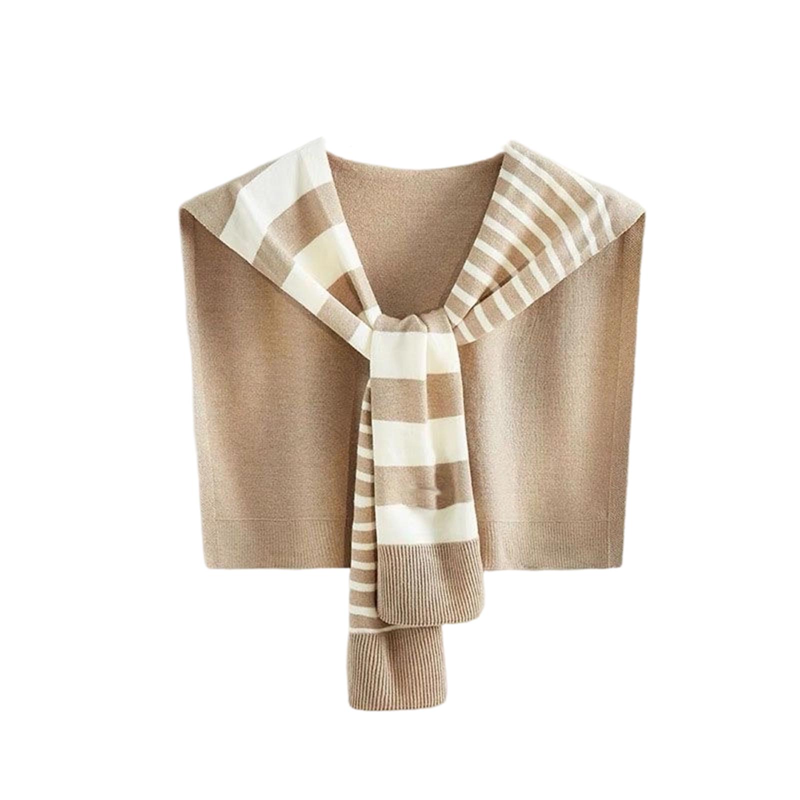 

Knit Shawl Striped Fashion Versatile Ladies Shoulder Wrap Stylish Trendy Chic Outerwear Scarf Classic Pattern Elegant Cover One Size хакі