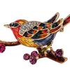 Magpie Brooch Enamel Oil Dripping Rhinestone Decor Chinese Style Bird And Brunch Clothes Pin Polished Coat
