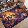 Music General Theme Soft Crystal Velvet Rug Custom Name & Text Print Non Slip Floor Rug for Bedroom Living Room