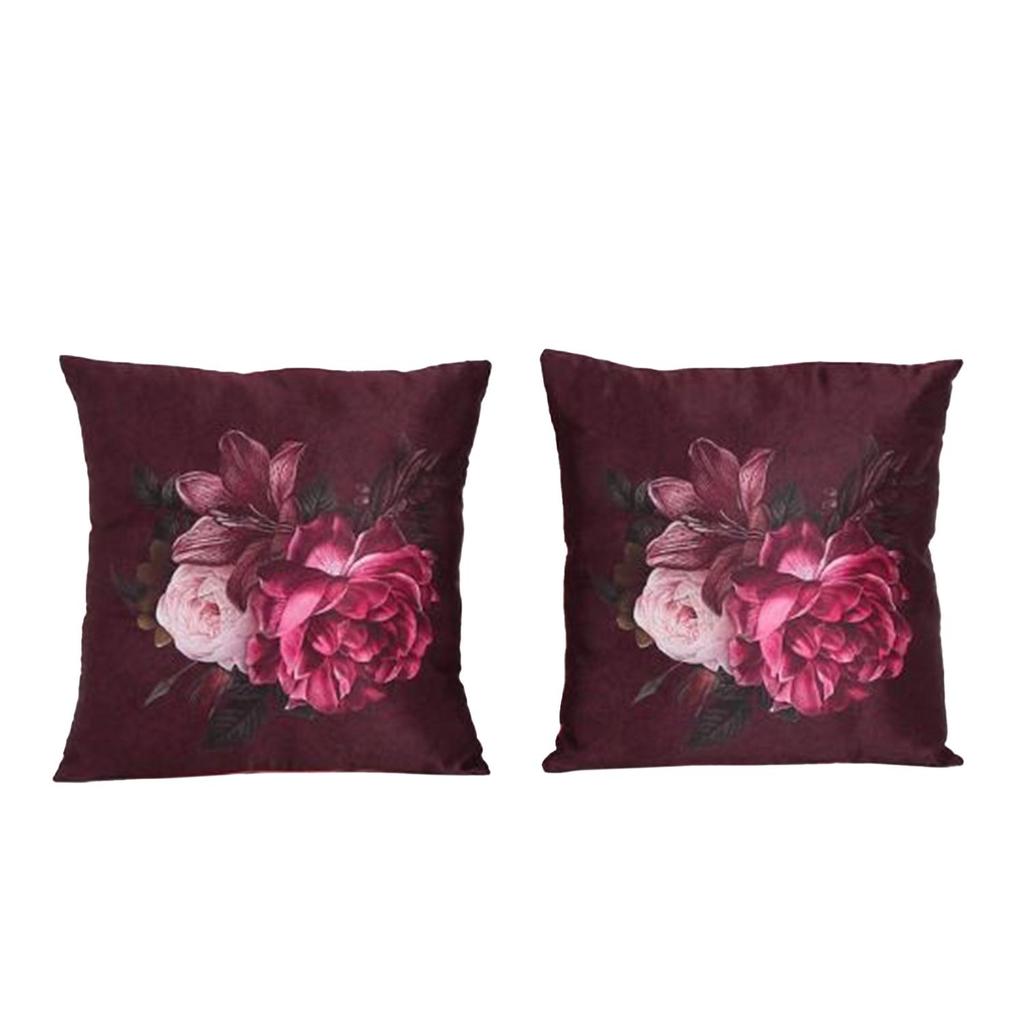 KOKO MAISON INC Polystainový povlak na polštář Rumba Rose & Fern (Balení po 2) | Zavírání klapkou | Digitální tisk