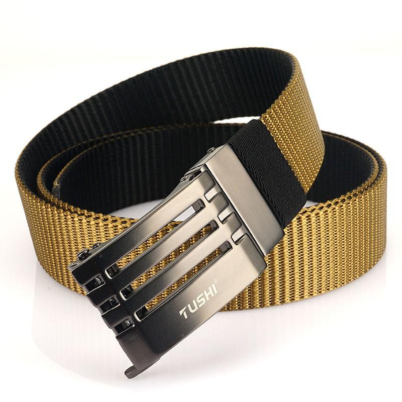Belt Rotating Automatic Buckle Men's Waist Double-sided Color Nylon Canvas All-match Casual Trend Pants