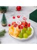 8 Stück Fröhliche Weihnachten Tier Obstgabel Lebensmittelqualität Mini Cartoon Kuchen Obst Zahnstocher Bento Lunch Bento Party Dekoration