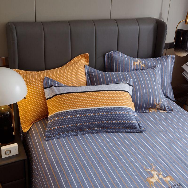 Pillowcase: A Pair of Pure Cotton, Thickened and Ground Cotton Pillowcases, 48 * 74cm, Standard Adult Envelope Style