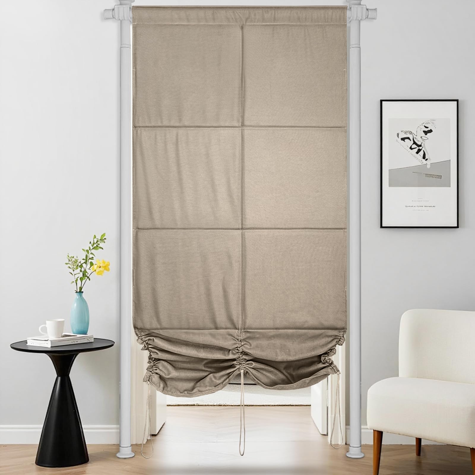 

Звуконепроницаемые шторы TORIBIO для маленького затемняющего полотна с регулируемым окном, светом, теплом, УФ-излучением, шумом, комнатная акустика, ширина 110 см х длина 237 см х 10 мм 1