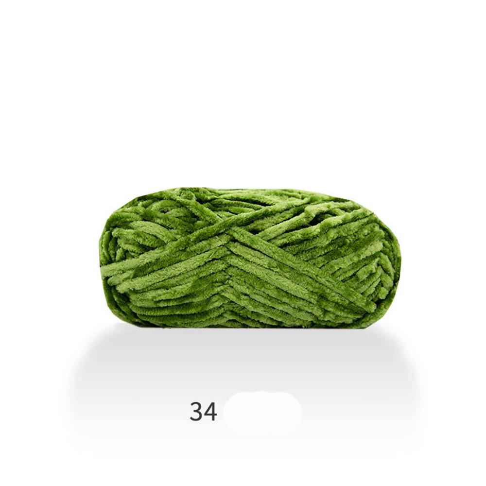 100g Chenille Colored Warm Plush Coarse Yarn Handmade Woven Yarn DIY Carpet Bag Doll Sweater Thread