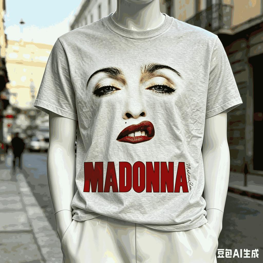 Camiseta de Algodón Transpirable Suave de Manga Corta con Estampado Gráfico de Madonna para Unisex Unisex Oversize Producto Caliente Suave
