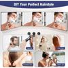 Retractable Hanging Three-fold Mirror for Home Haircutting and Bathroom Use