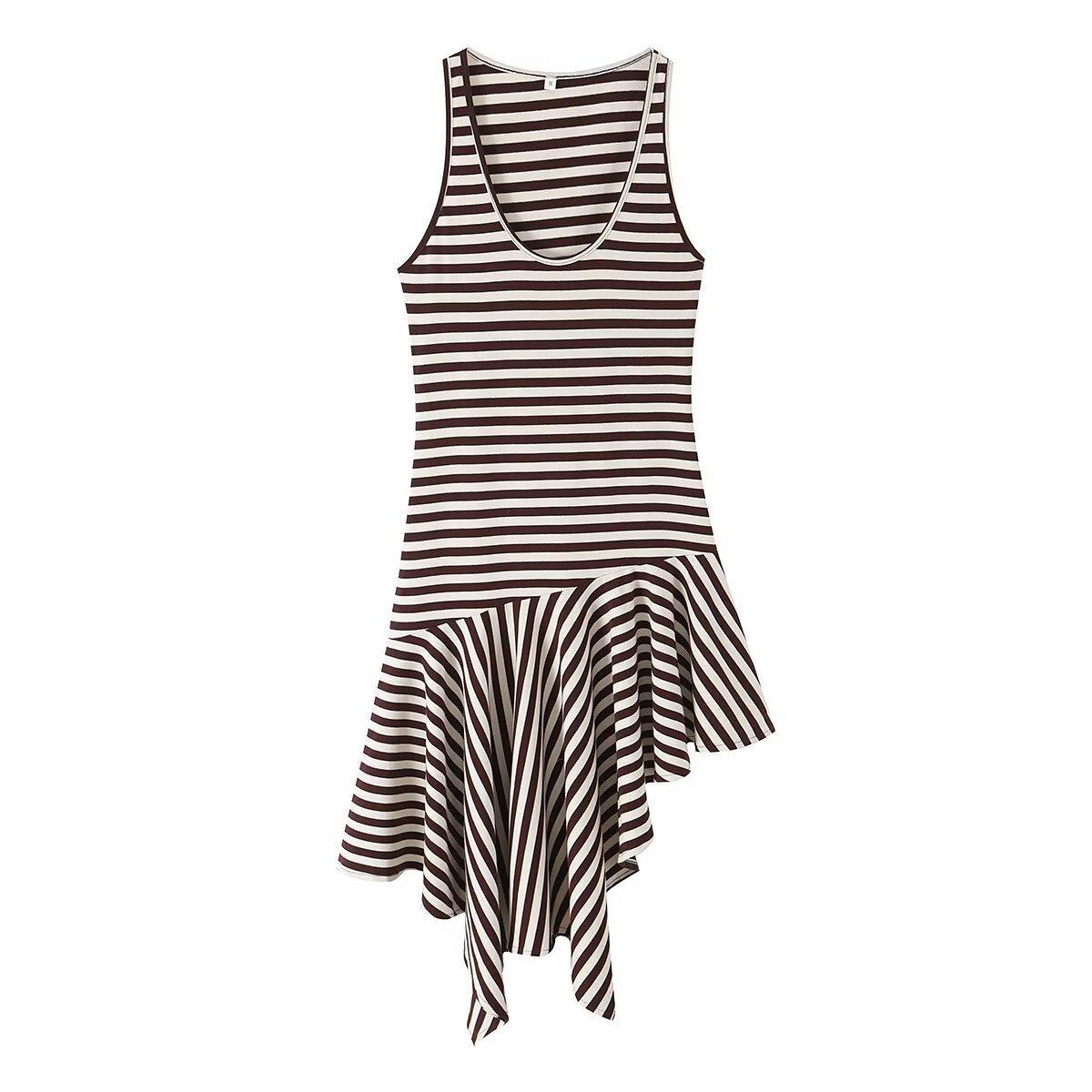 European and American style, new women s clothing, foreign style classic knitted striped dress 4174327104 S