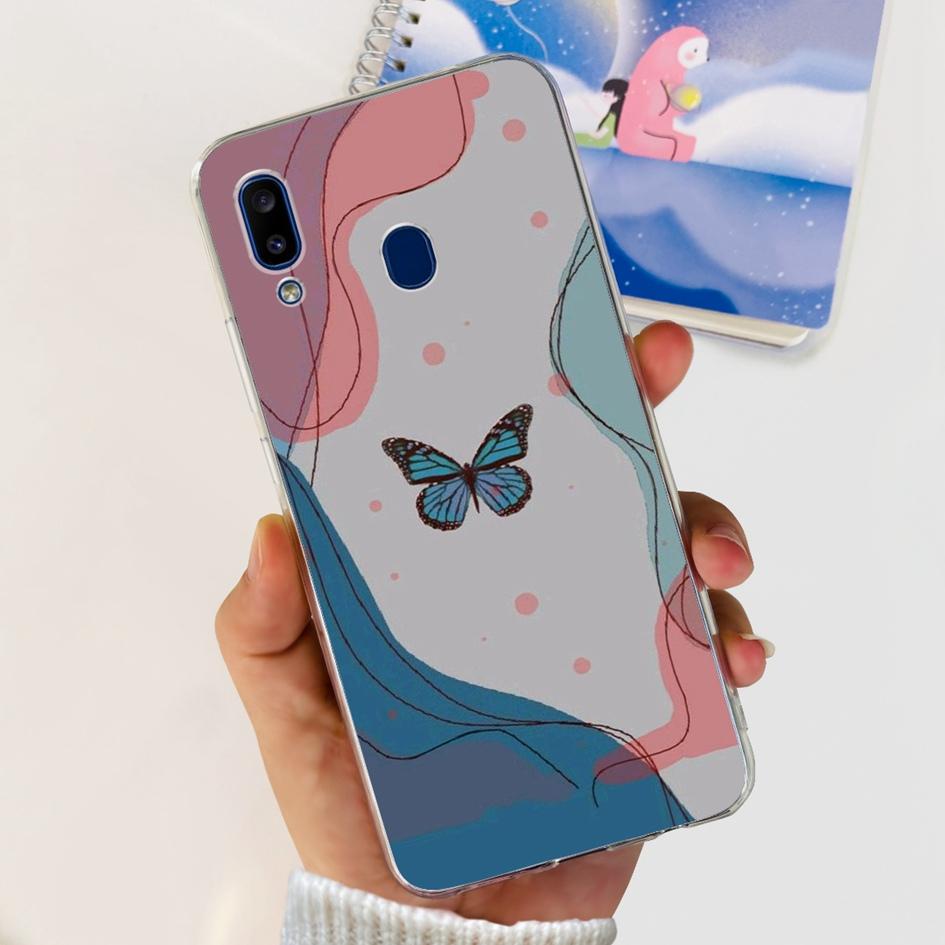 For Samsung Galaxy A20 Case A205 SM-A205F Silicone Cover Cute Astronaut Soft Phone Cases For Samsung A20e A202F A30 A305F Bumper