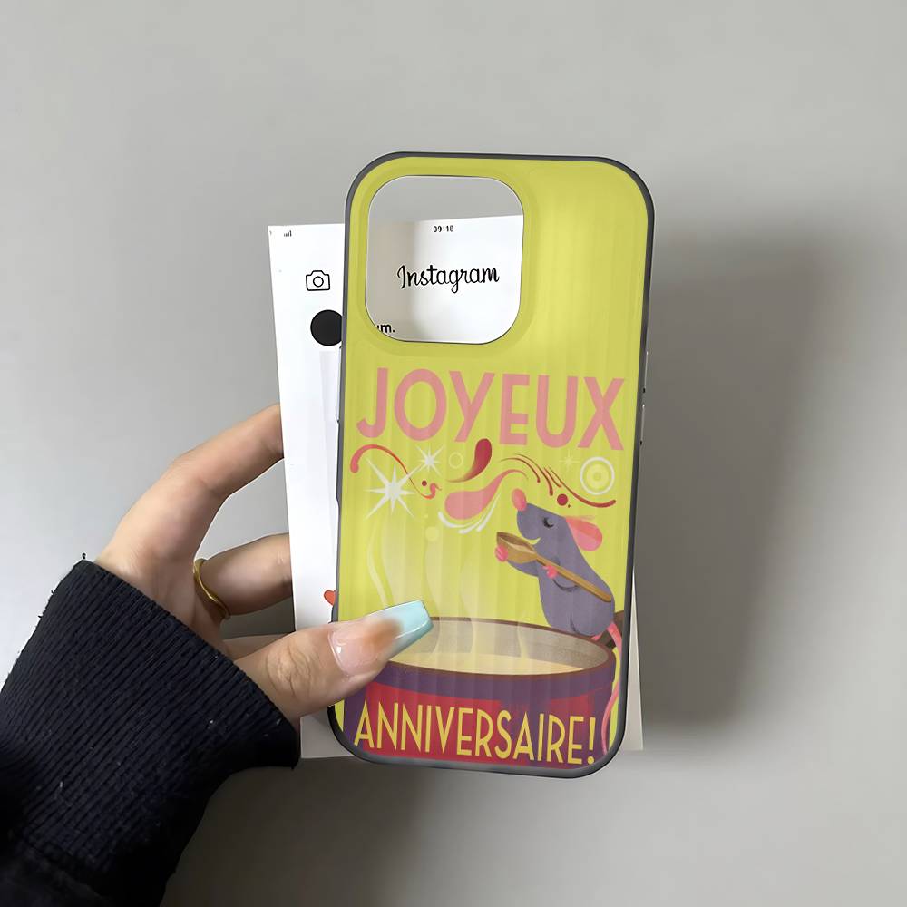 

Remy Ratatouille Corrugated Stripe Phone Case For IPhone 17 16 15 14 13 12 11 Pro Max Plus Pro Shockproof Cover iPhone 14pro max