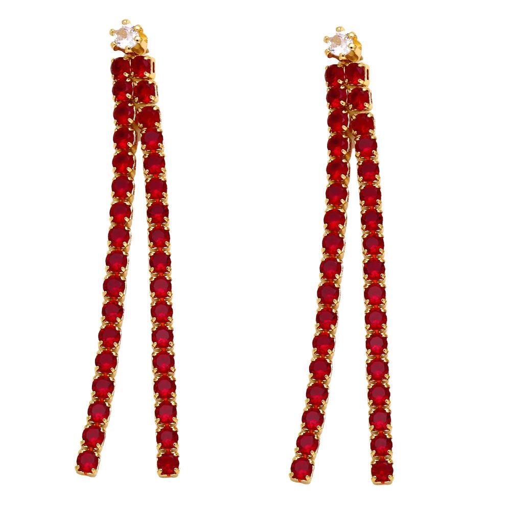 2023 New European And American Jewelry Long Simple Tassel Earrings Trendy Personality Niche Design Earrings Earrings