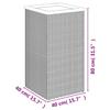 Vidaxl Donica, Czarna, 40X40X80 Cm, Polirattan