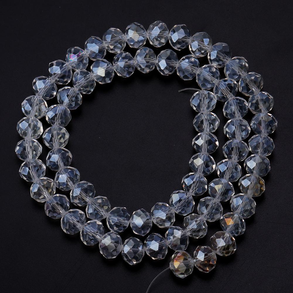 3/4/6/8/10mm Austria Faceted Glass Crystal Beads White Loose Spacer Beads For Jewelry Making DIY Bracelet Necklace Accessories