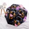 1 PC Automatic Folding Umbrella - Rottweiler Dogs Pattern, Portable & Foldable Design with 8 Ribs, Christmas Birthday Gifts