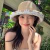 Straw Sun Hat Women's Summer Beach Vacation Sweet Lace Curled Elegant Shade Fisherman Hat