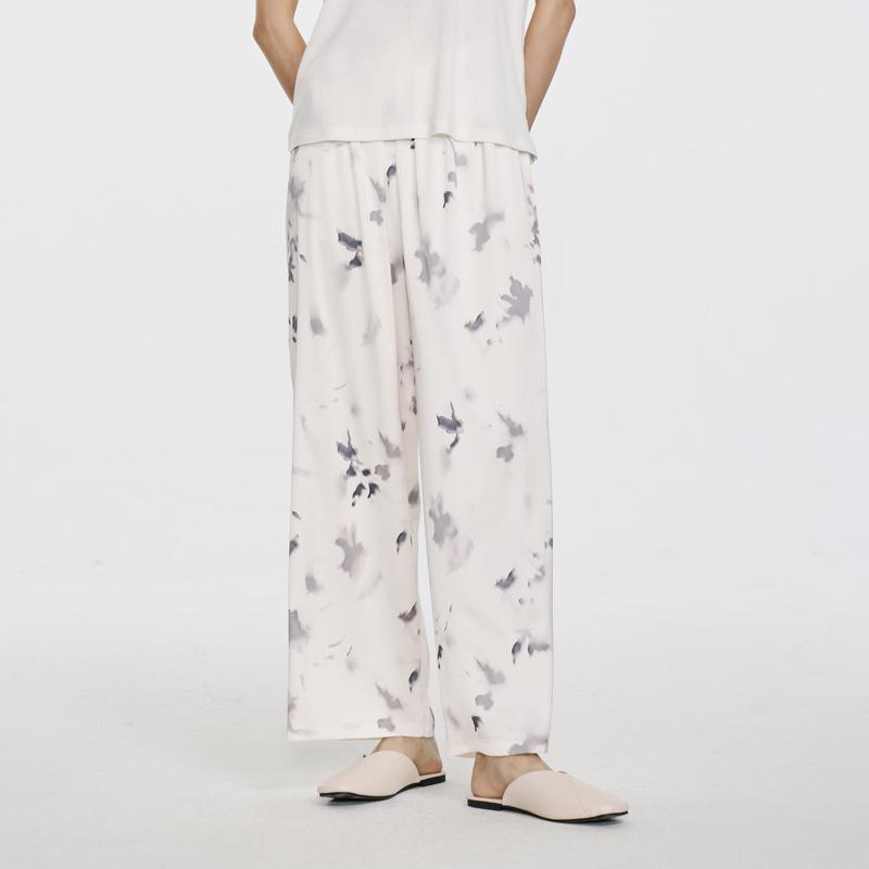 2026 Trendy Chinese-Style Women's Pajama Pants with Large Prints: Versatile for Home or Outdoor Wear In Spring, Autumn, and Summer.