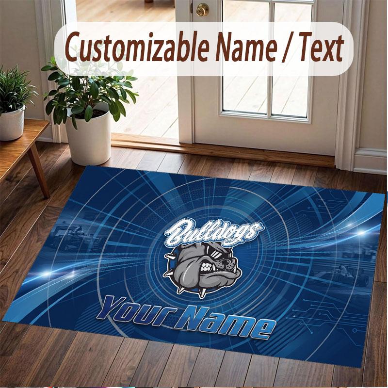 Custom Rug Canterbury-Bankstown Bulldogs Pattern Print Name Text Soft Non‑Slip Floor Carpet for Home Indoor Decoration