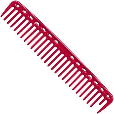 Hairdressing Comb - No. 452 - Red - Rounded Teeth - Ultem Resin Plastic Material - Precise Teeth