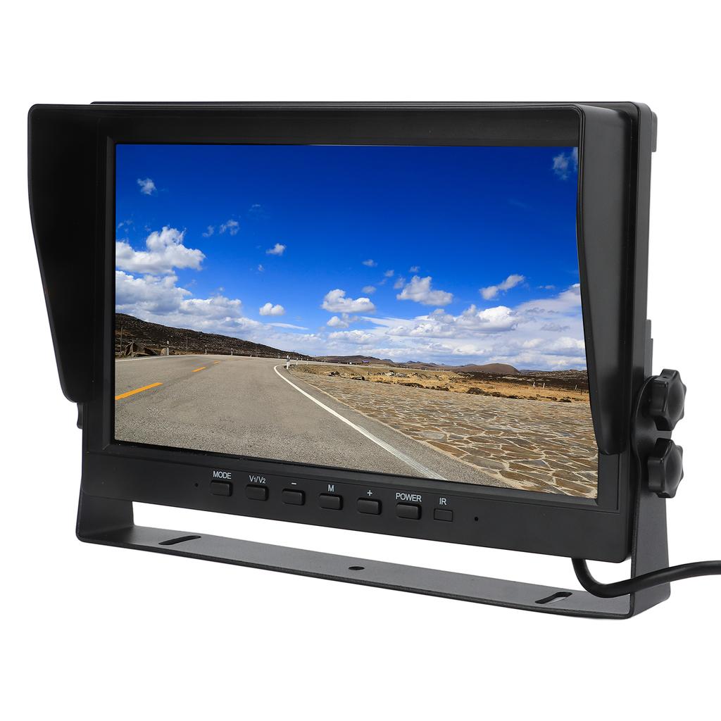 10.1in Rear View Camera Monitor TFT LCD Screen with Sun Visor Universal for Car Truck RV Mini Van