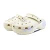 Crocs Classic Platform Clog BNK Taro Purple Sauce EVA Sweet Mood Fashion Hole Shoes Women's Bone White Gift Box Model