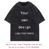 DIY Washing T-shirt 100% Pure Cotton Mens and Womens T-shirt Customized Personalized 250327