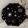 1PC MoonStars Pattern Design Umbrella,Compact Umbrella, All Season, Travel, One Touch Auto Open and Close,Christmas Gift