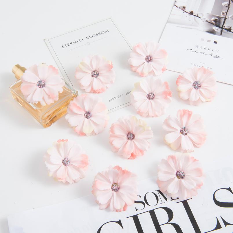 10/20pcs Artificial Flowers Cheap Daisy Heads Mini Home Wedding Decorations Diy Scrapbooks Fake Plants Festival Wreath Headdress