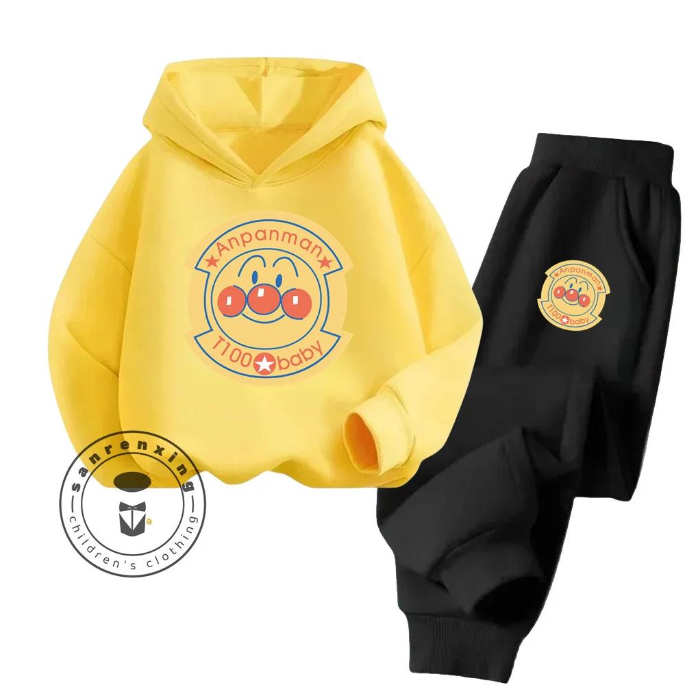 Ensemble de sweat à capuche de sport pour enfants, mode Anpanman abordable, vêtements économiques sans compromis sur la qualité, printemps-automne