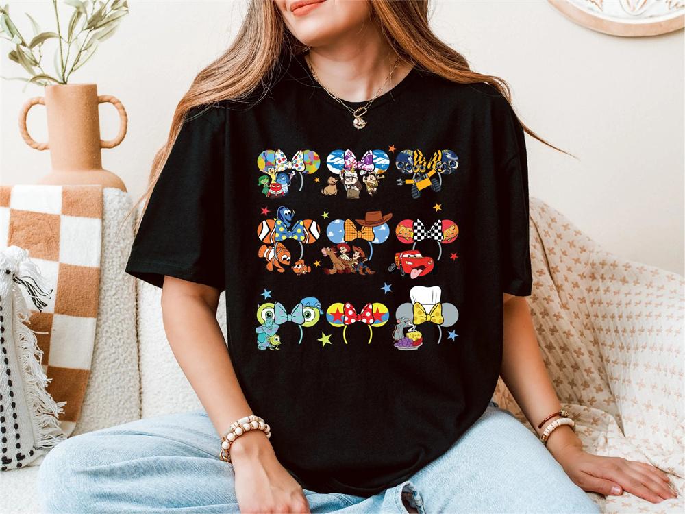 Pixar Trendy Toy Story Sweatshirt TShirt Find Nemo Turtleneck McQueen Lightning Cotton TShirt Summer Unisexs Top
