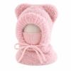 Thickened Kids Winter Beanie Knitted Thick Warm Balaclava Hooded Scarf Hat  Toddlers