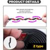 YAKEFLY Z-Shape Automotive Weather Seal, 13Ft Car Windshield & Door Seal, Self-Adhesive Seal Strip