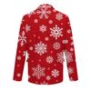 Herren Bedruckter Cord Warmes Taschen-Sakko Strickjacke Herren Freizeitanzug