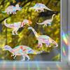 Regenbogen-Dinosaurier Fensteraufkleber Set, Kein Kleber Erforderlich, Hergestellt Aus Wiederverwendbarem PVC-Material, Perfekt Für Die Heimdekoration.