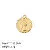 Teamer 5pcs/lot Queen Elizabeth Charms for Jewelry Making Stainless Steel Round Pendant DIY Necklace Bracelet Jewelry Accessory