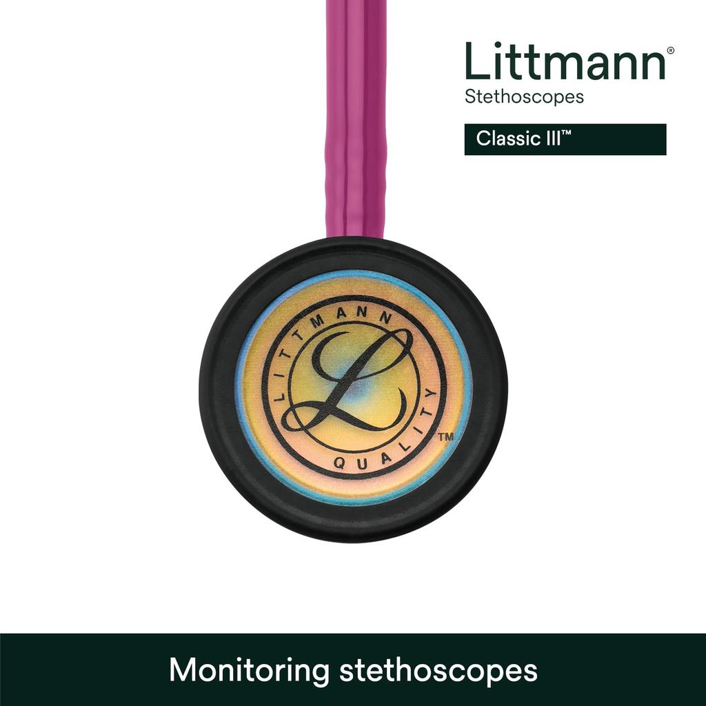 Littmann Classic III 5806 Stethoscope, Raspberry/Gold