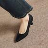 Krazing Pot Genuine Leather Round Toe Thin Heels Summer Shoes Solid Big Size 42 Shallow Decoration Women Shallow Pumps