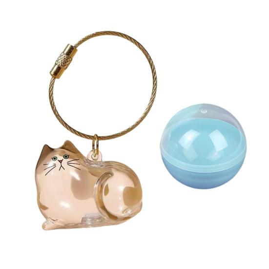 Cat Hair Storage Bottle Transparent Pet Fur Keepsake Keychain for Collecting Cat And Dog Hair Pet Memorial Gift