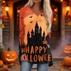 Women's Casual Long Sleeve V-Neck Print Mid-Length Tunic Top