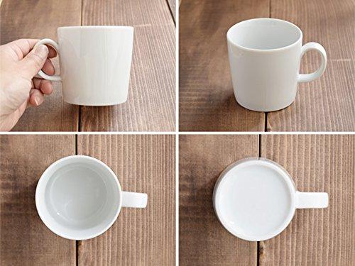 East Cafe Lunch Set, 22cm Plate + Mug, White, Cafe Tableware, Divided Plate, Dinnerware Set, Plate Set