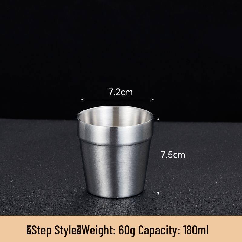 Korean Style Double Wall Hammered Stainless Steel Cup - Insulated & Drop-Resistant for Outdoor Use